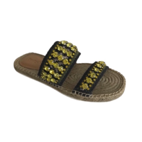 New with box SEE BY CHLOE Kaori Embellished Slide Sandals Size 6 - Picture 3 of 14